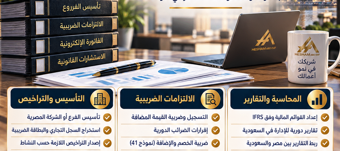 شركة سعودية لها نشاط أو فرع في مصر - مكتب هشام أبوعوف