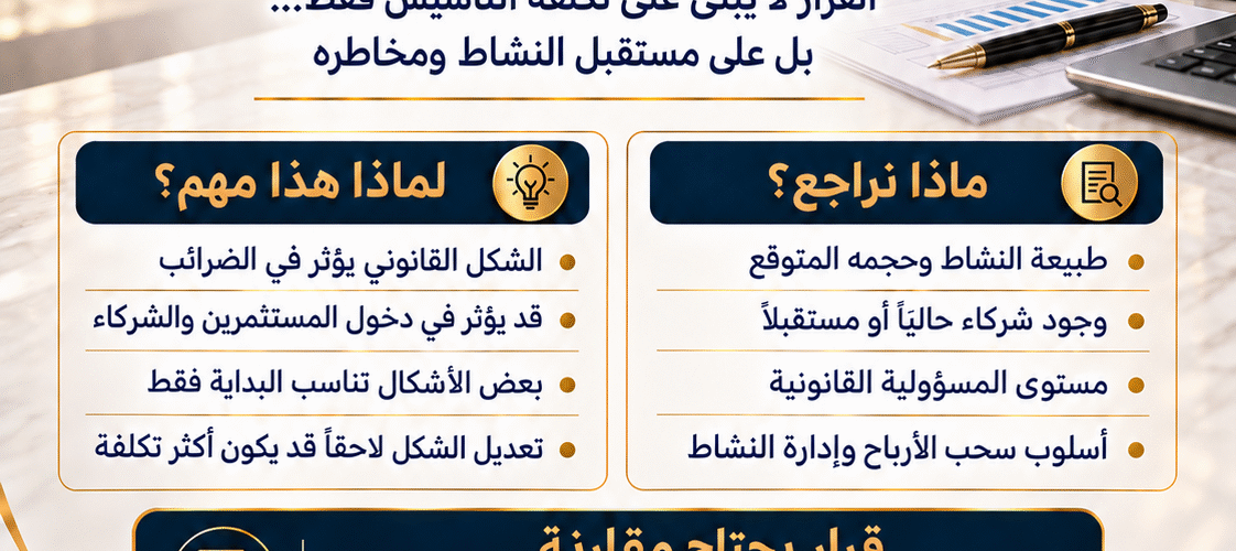 منشأة فردية أم شركة؟ اختيار الشكل القانوني الأنسب لنشاطك - مكتب هشام أبوعوف